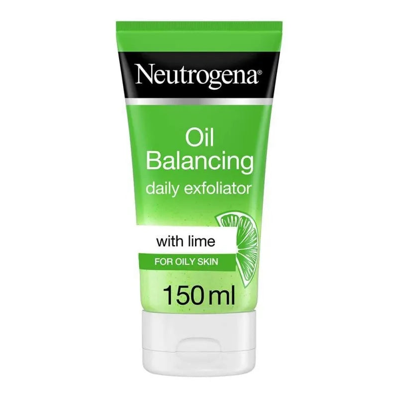 neutrogena oil balancing daily exfoliator with lime, for oily skin, 150ml main image