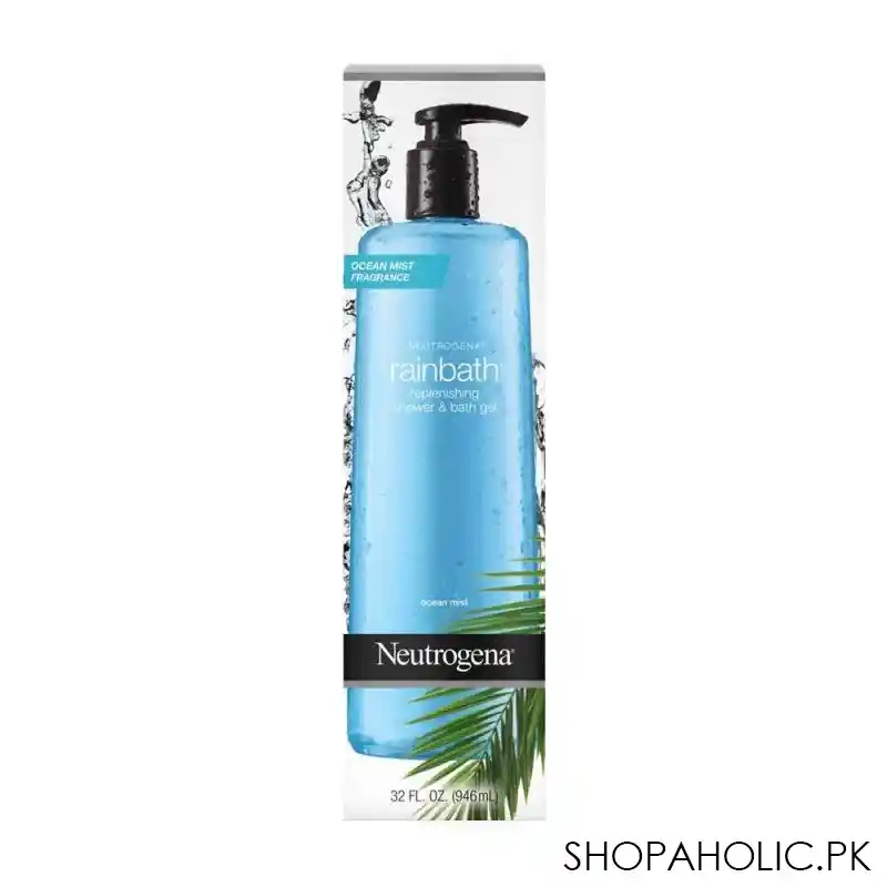 neutrogena rain bath ocean mist replenishing shower and bath gel, 946ml image2