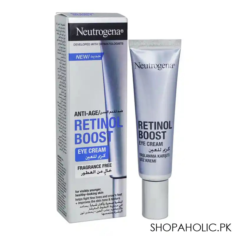 Neutrogena Retinol Boost Anti-Aging Eye Cream, Fragrance Free, 15ml - Main Image