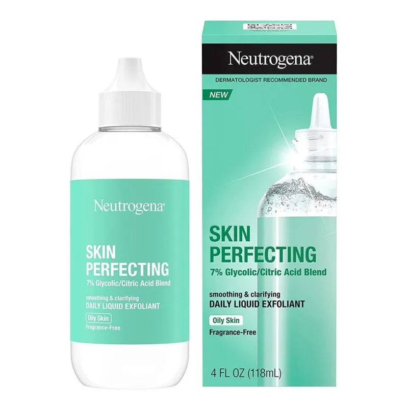 neutrogena skin perfecting smoothing & clarifying daily liquid exfoliate, 118ml main image