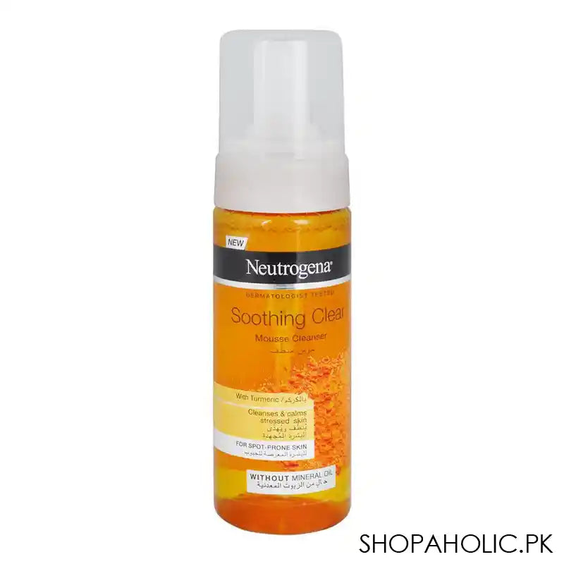 Neutrogena Soothing Clear Turmeric Mousse Cleanser, For Spot Prome Skin, 150ml - Main Image