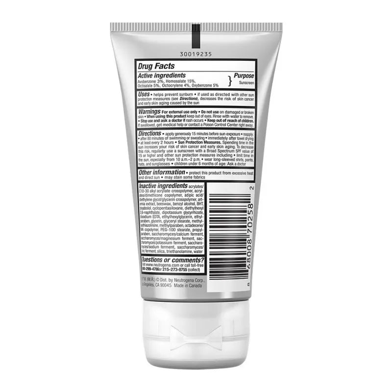 neutrogena sport face oil free sunscreen lotion, spf 70, 73ml image2