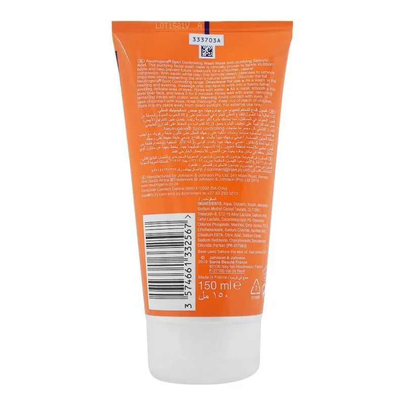 neutrogena spot controlling face wash/mask, oil free image2