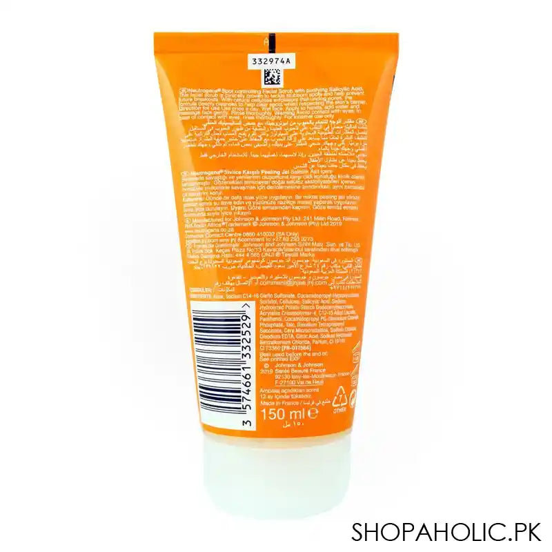 Neutrogena Spot Controlling Facial Scrub, For Stubborn Spots, 150ml - Image 4