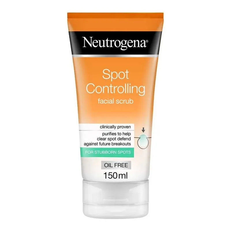 neutrogena spot controlling facial scrub, for stubborn spots, 150ml main image