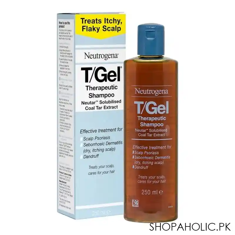 neutrogena t/gel therapeutic shampoo, treats your scalp, 250ml main image