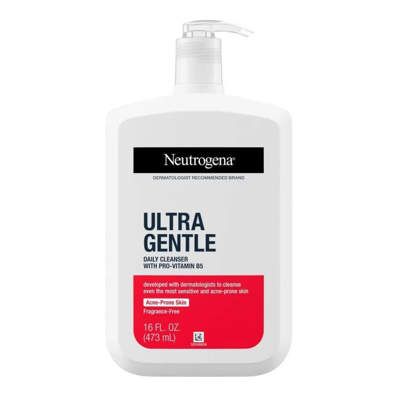 neutrogena ultra gentle acne prone skin daily cleanser, 473ml main image