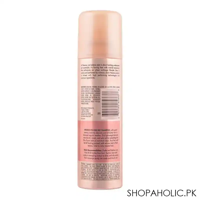 nexxus volume refreshing mist dry shampoo with pearl extract, 141g image2