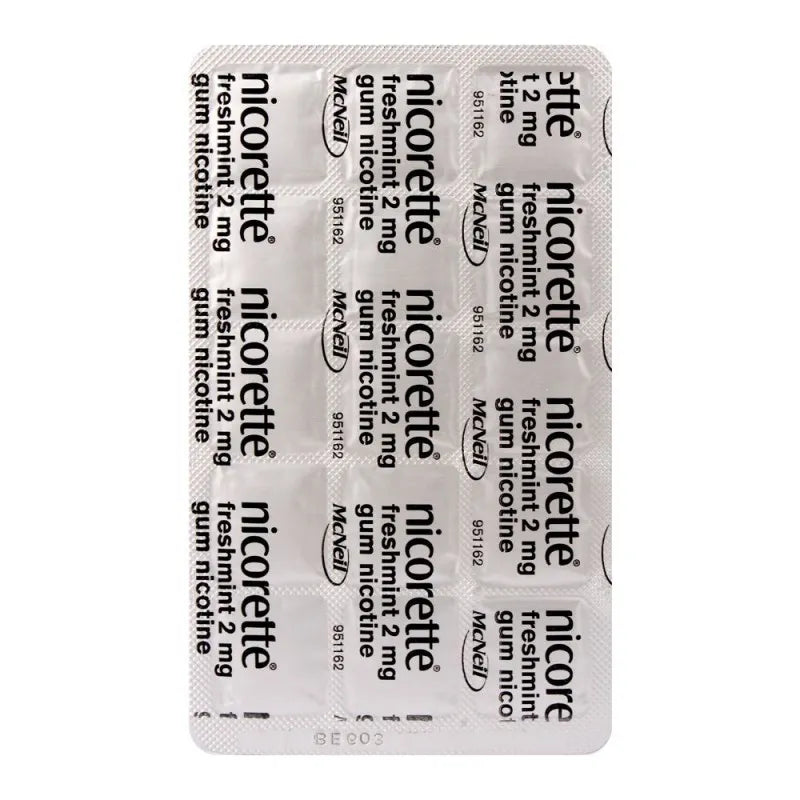 nicorette freshmint gum, 2g, 1 strip (15 tablets) image3