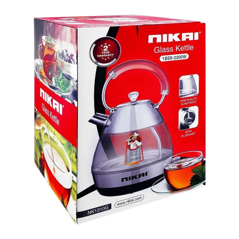 nikai glass kettle,1850 2200w, 1.7 liters, nk 1310g main image