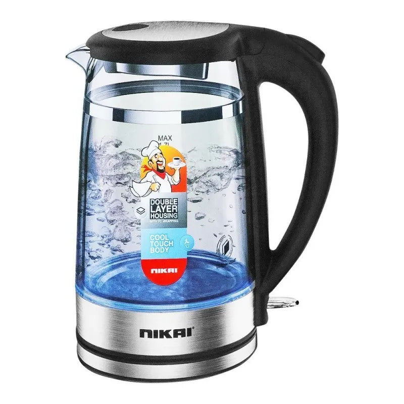 nikai glass kettle, 1850 2200w, nk 393g main image