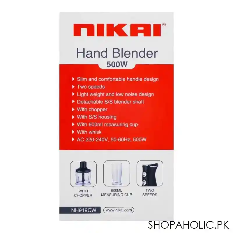 nikai hand blender set, 500w, nh 919cw image3