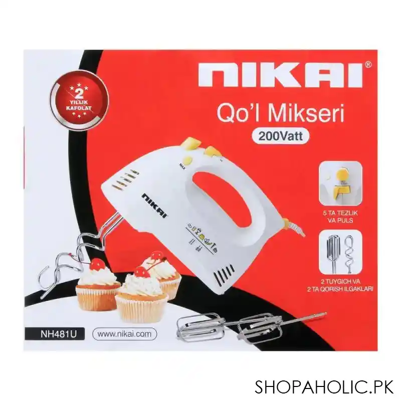 nikai hand mixer, 200w, nh481 image2