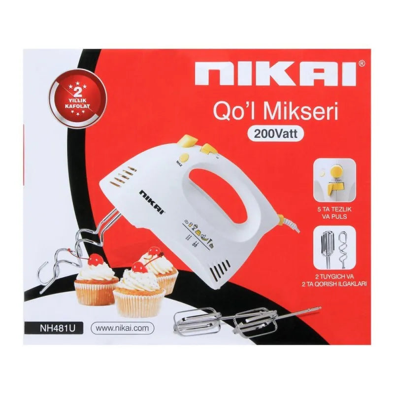 nikai hand mixer, 200w, nh481 image2