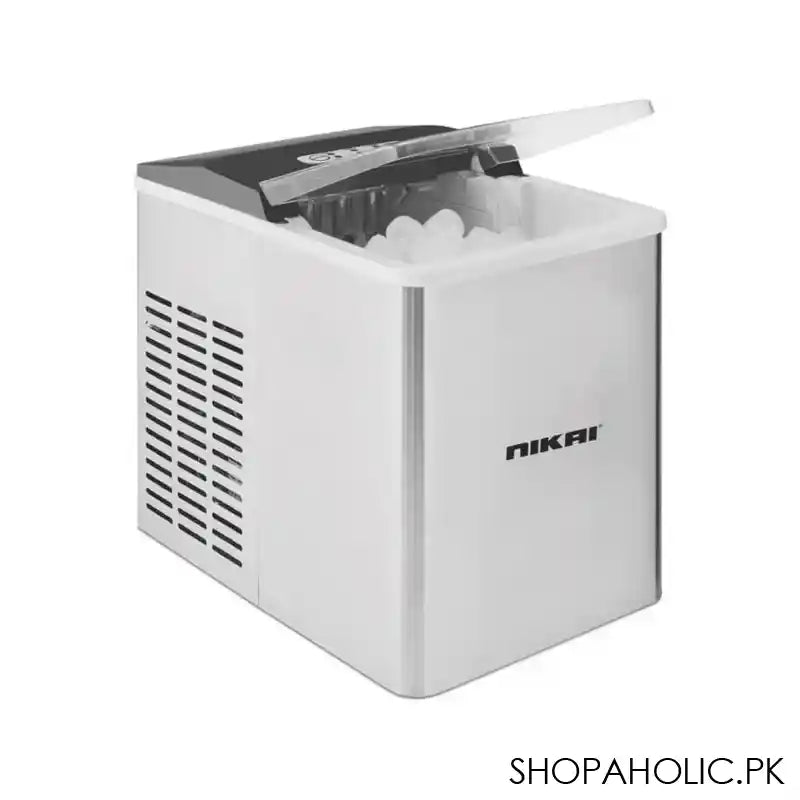 Nikai Ice Maker, 150W, 6 Indicators, Stainless Steel Housing, NIM-2412A - Main Image