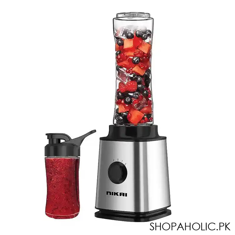 Nikai Smoothie Maker Travel Blender, 300W, 600ml & 400ml Tritan Bottle Capacity With Lid, NB-202ST - Main Image