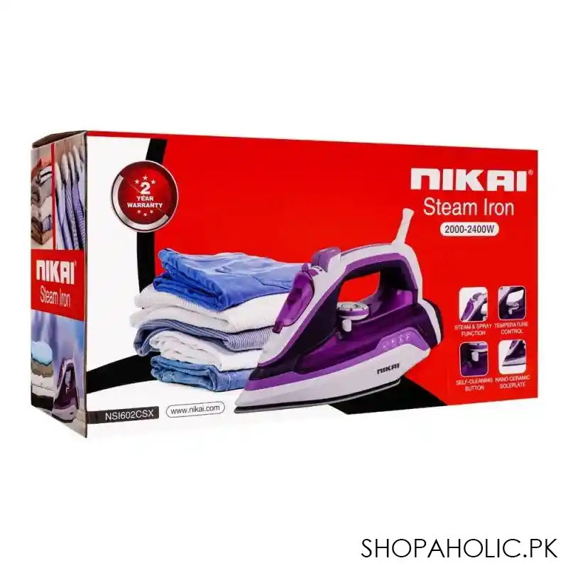 nikai steam iron, 2000w, nsi 602csx image2