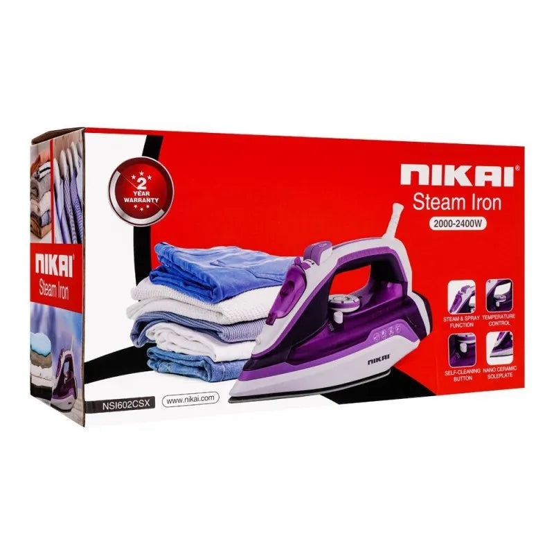 nikai steam iron, 2000w, nsi 602csx image2