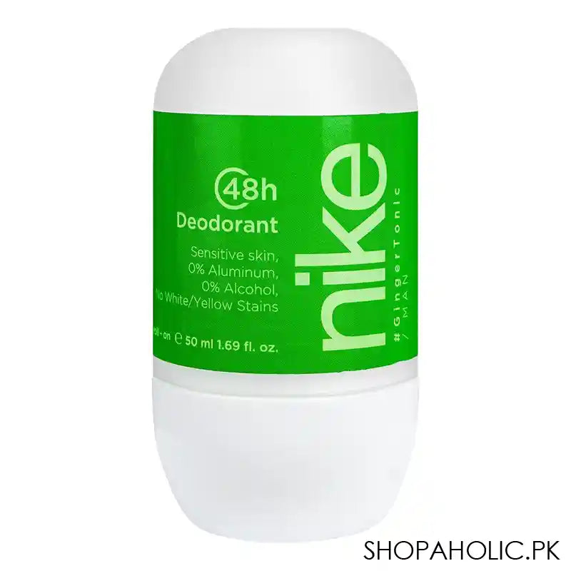 Nike Men Ginger Tonic 48H Deodorant Roll On, 50ml - Main Image