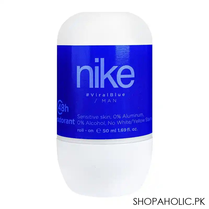 Nike Men Viral Blue 48H Deodorant Roll On, 50ml - Main Image