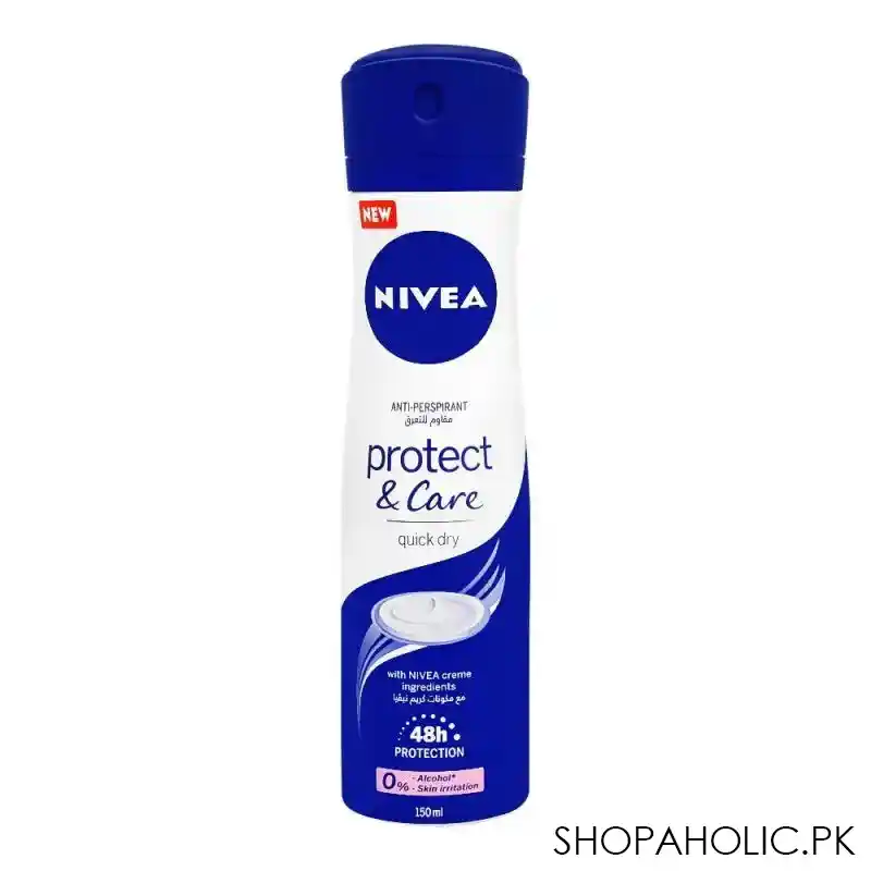 nivea 48h 0% alcohol deodorant spray, quick dry, 150ml main image