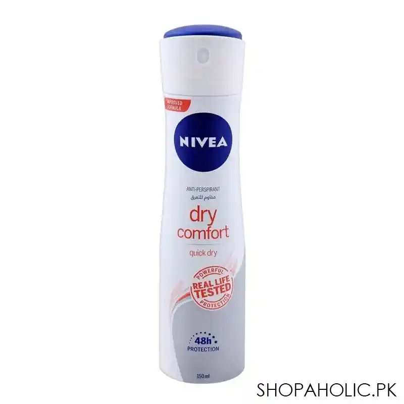 nivea 48h dry comfort, quick dry, deodorant spray 150ml main image