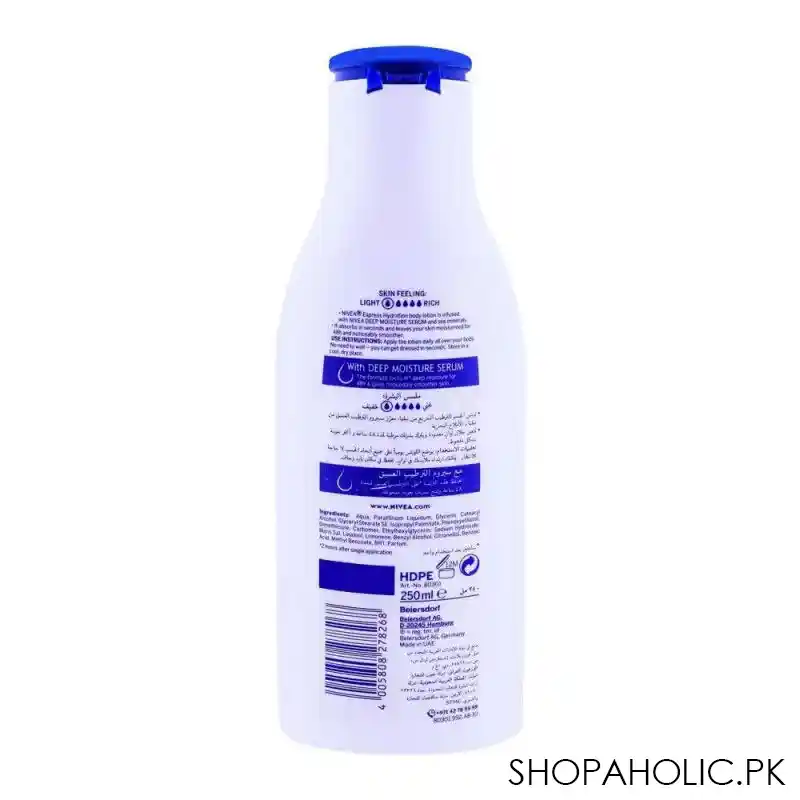 nivea 48h express hydration body lotion, normal to dry skin, 250ml image2