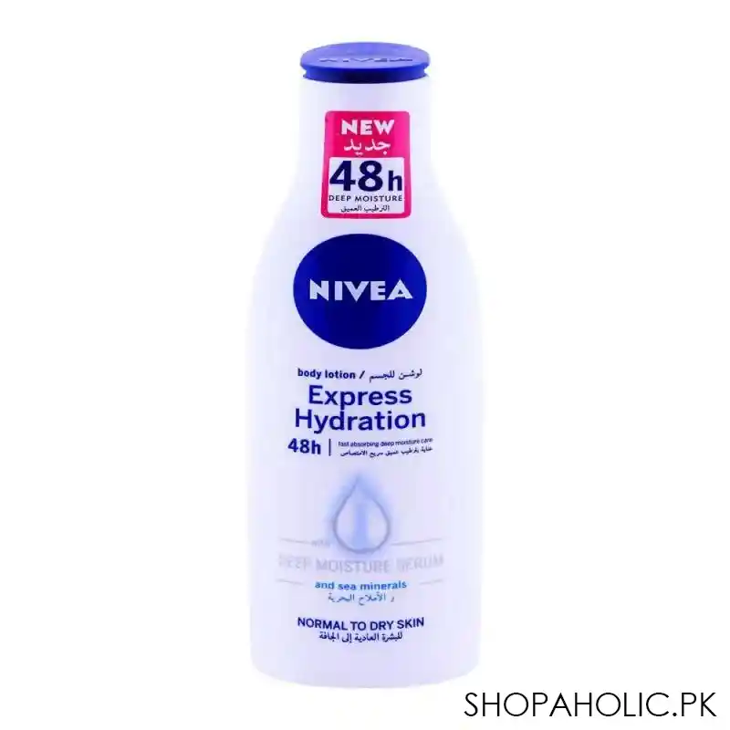 nivea 48h express hydration body lotion, normal to dry skin, 250ml main image