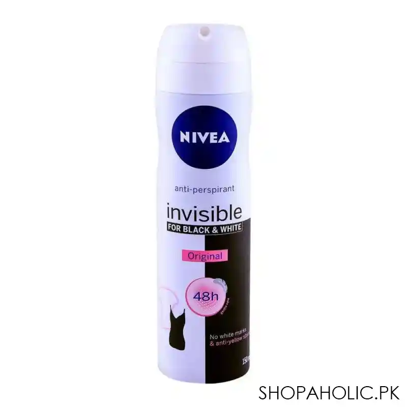 nivea 48h invisible original deodorant spray, for black & white, 150ml main image