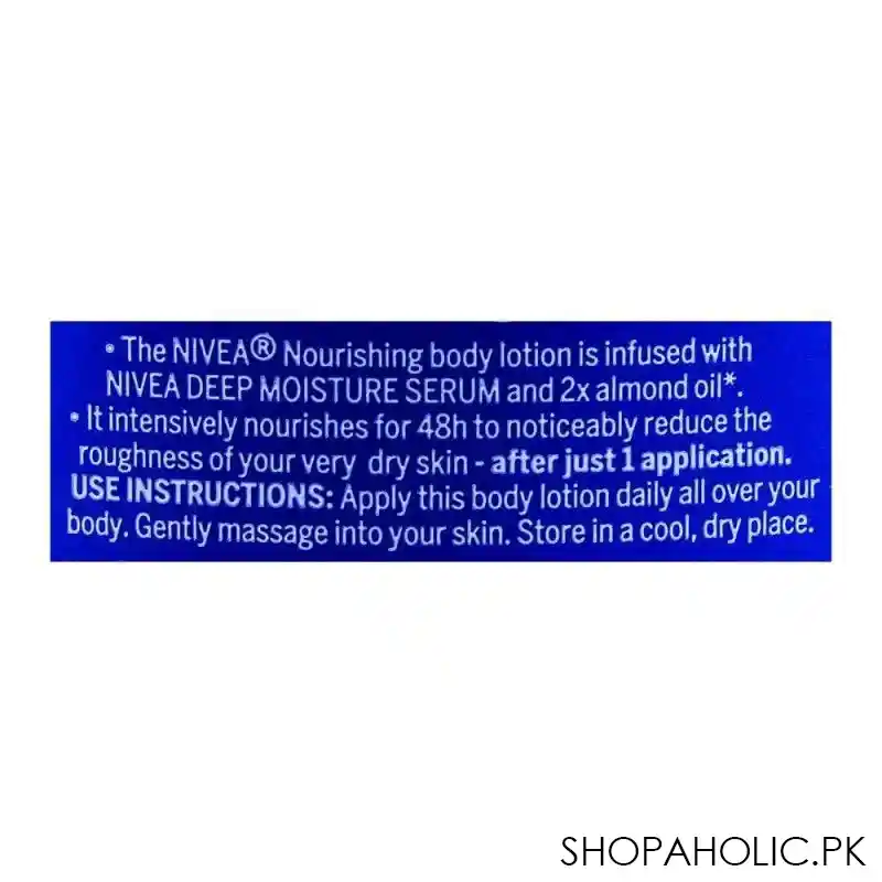 nivea 48h nourishing body lotion, deep moisture serum, 250ml image3