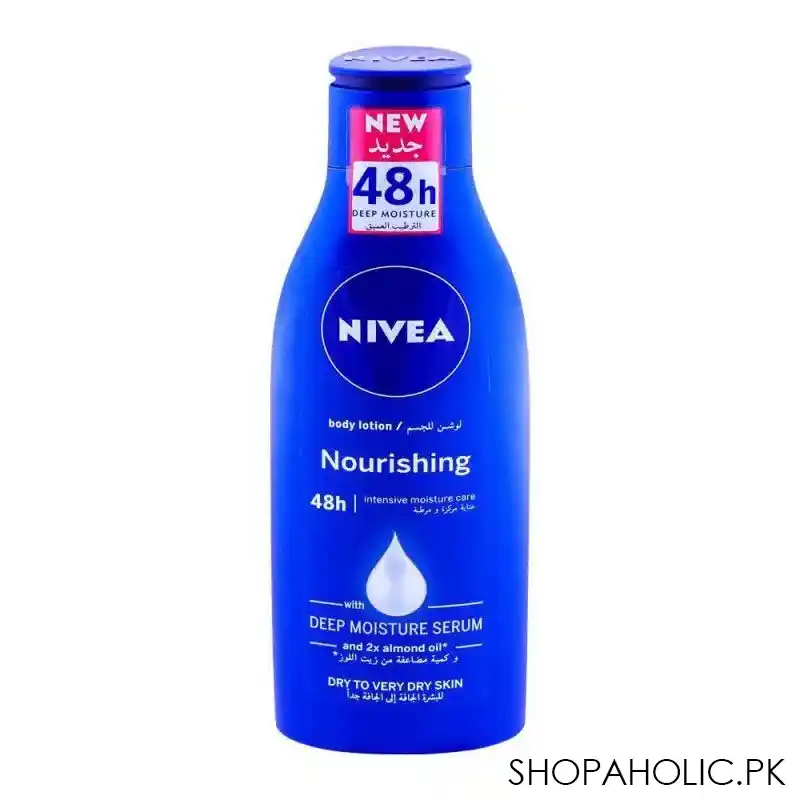 nivea 48h nourishing body lotion, deep moisture serum, 250ml main image