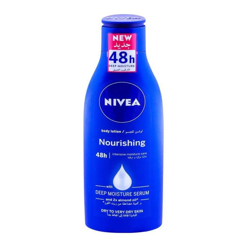 nivea 48h nourishing body lotion, deep moisture serum, 250ml main image