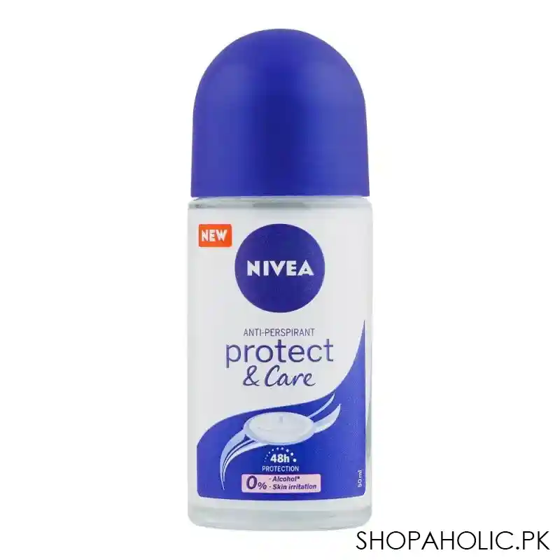 nivea 48h protect & care anti perspirant roll on deodorant, for men,50ml main image