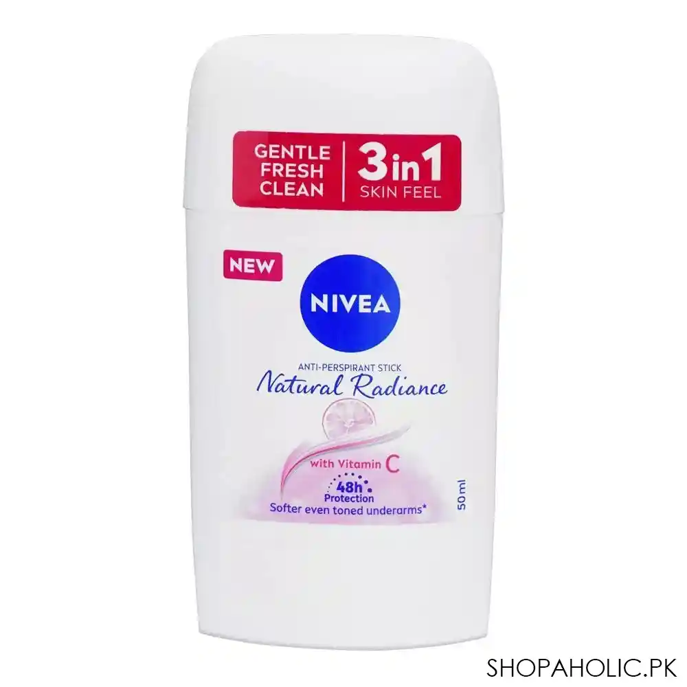 nivea anti perspirant with vitamin c natural radiance deodorant stick, for women, 50ml main image