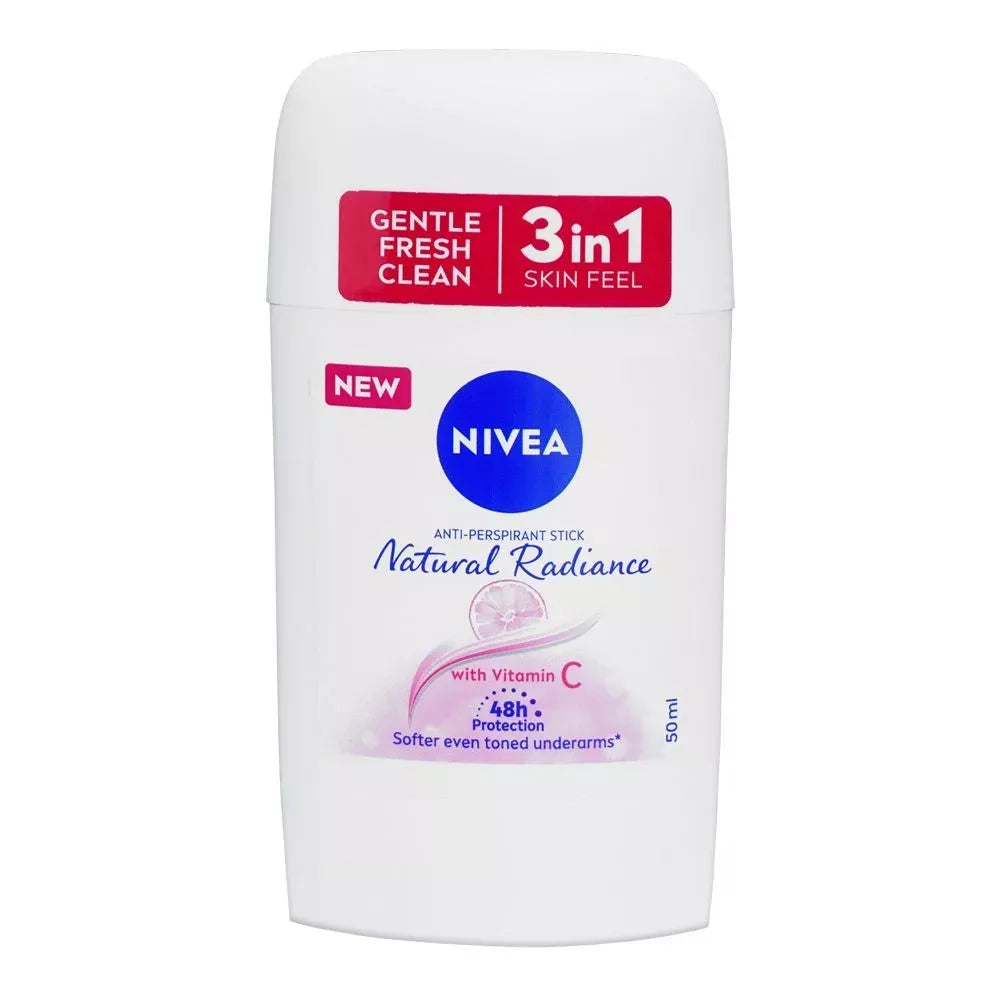 nivea anti perspirant with vitamin c natural radiance deodorant stick, for women, 50ml main image