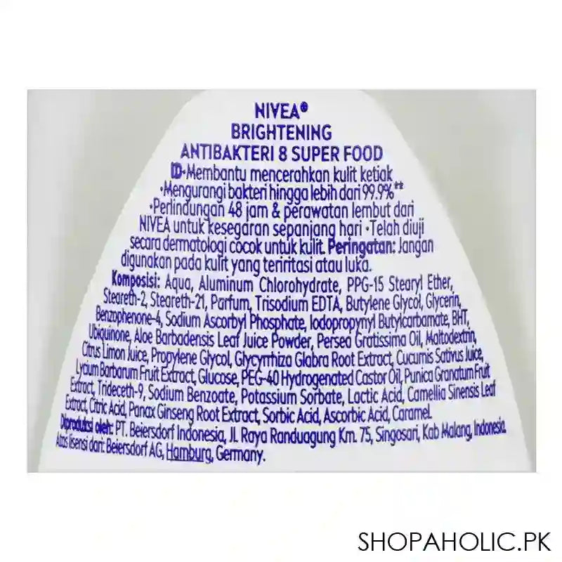 Nivea Brightening 8 Super Food Vitamin C Underarm Roll-On, 50ml - Image 3