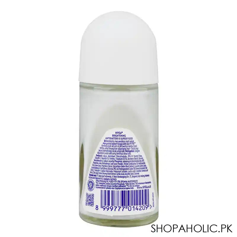 Nivea Brightening 8 Super Food Vitamin C Underarm Roll-On, 50ml - Image 2