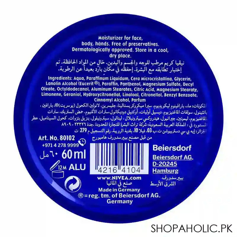 Nivea Creme Tin 60ml - Image 3