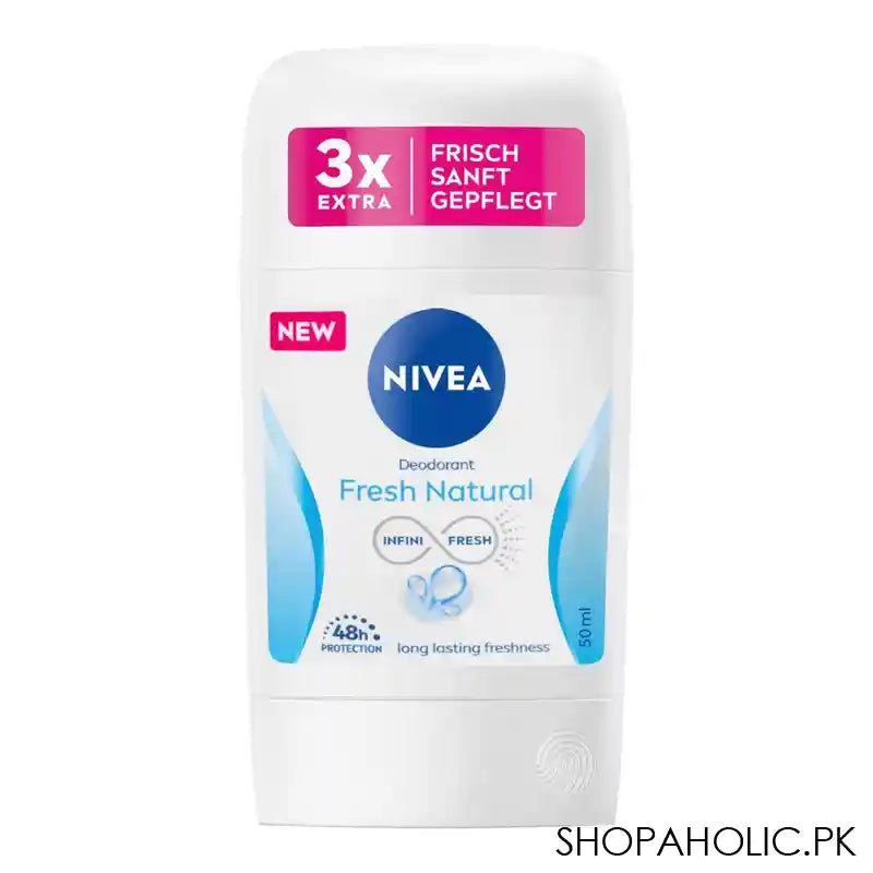 Nivea Fresh Natural Infini Fresh, 48H Deodorant Stick, 50ml - Main Image