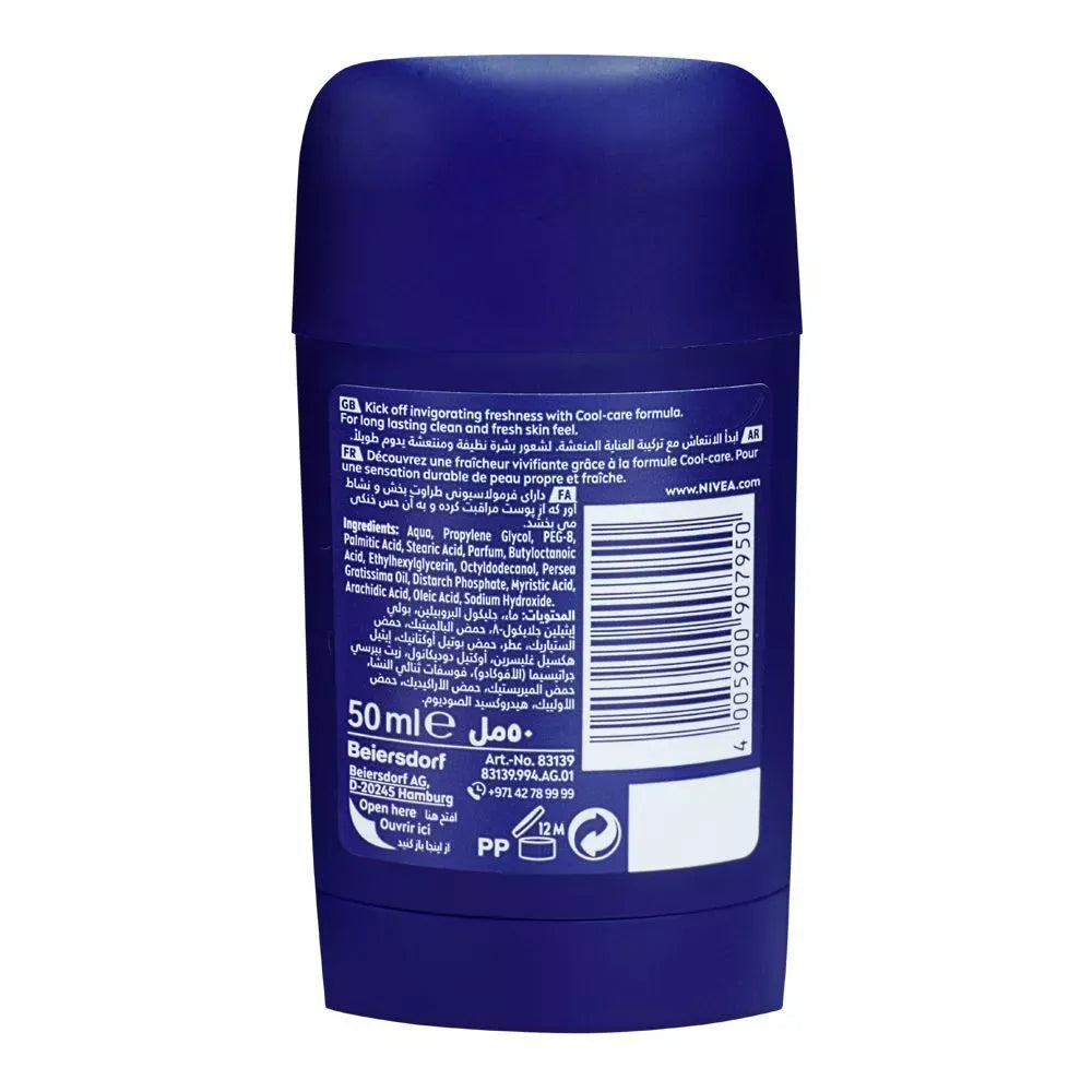 nivea men 48 hour kick of freshness cool kick deodorant stick, for men, 50ml image2