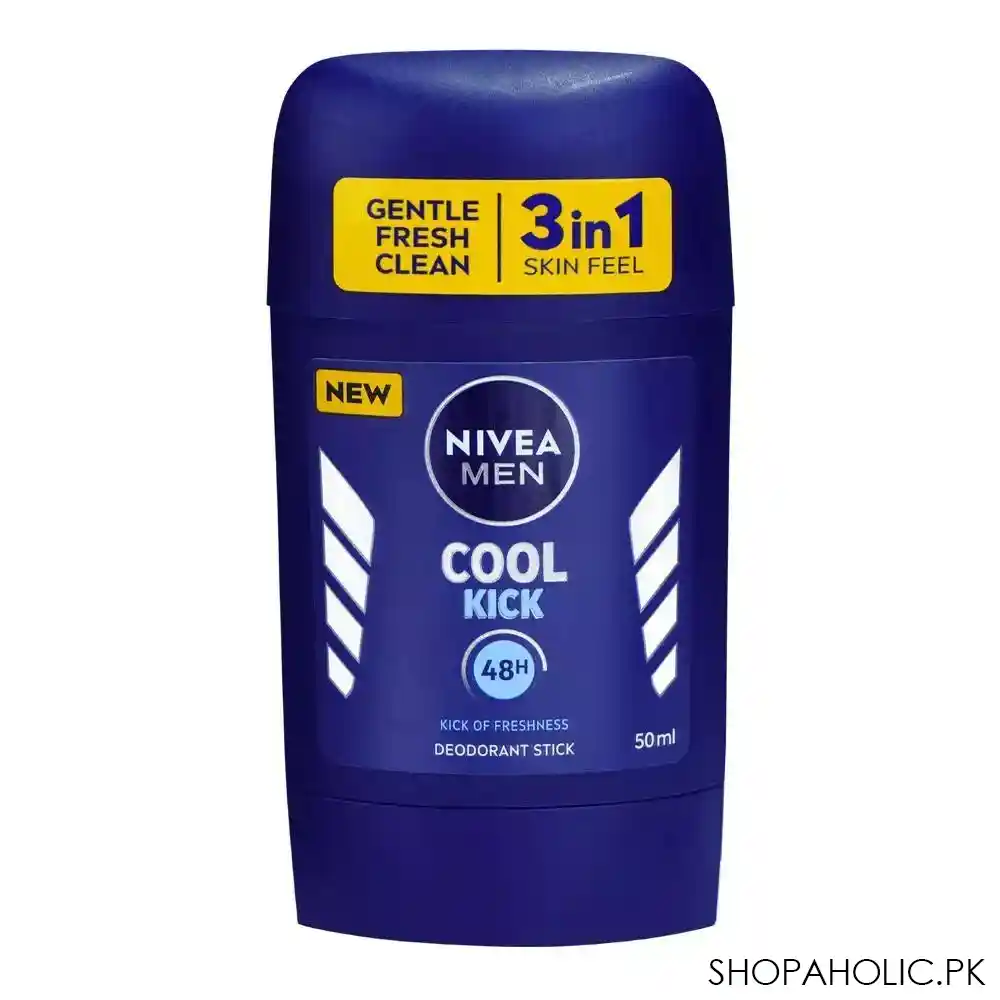 nivea men 48 hour kick of freshness cool kick deodorant stick, for men, 50ml main image