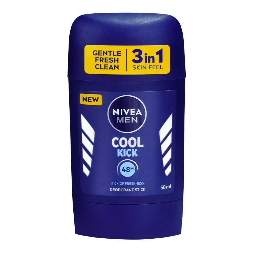 nivea men 48 hour kick of freshness cool kick deodorant stick, for men, 50ml main image