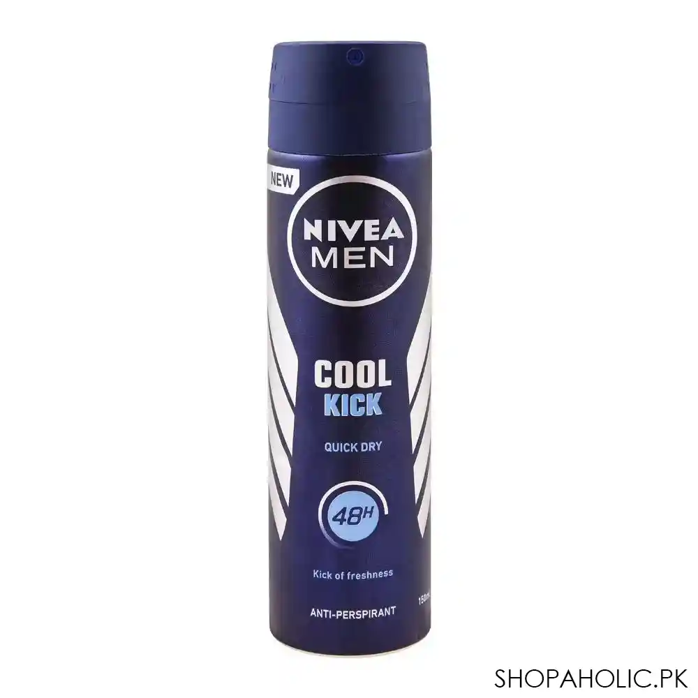 nivea men 48h cool kick quick dry deodorant spray, 150ml main image