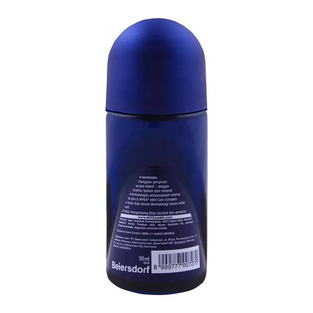 nivea men 48h dry impact plus roll on deodorant, 50ml image2