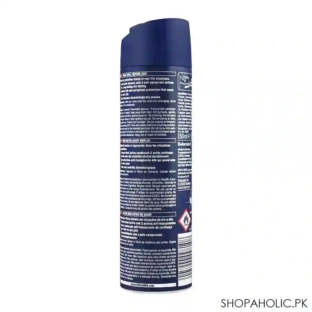 nivea men 48h dry impact quick dry anti perspirant deodorant body spray, 150ml image2