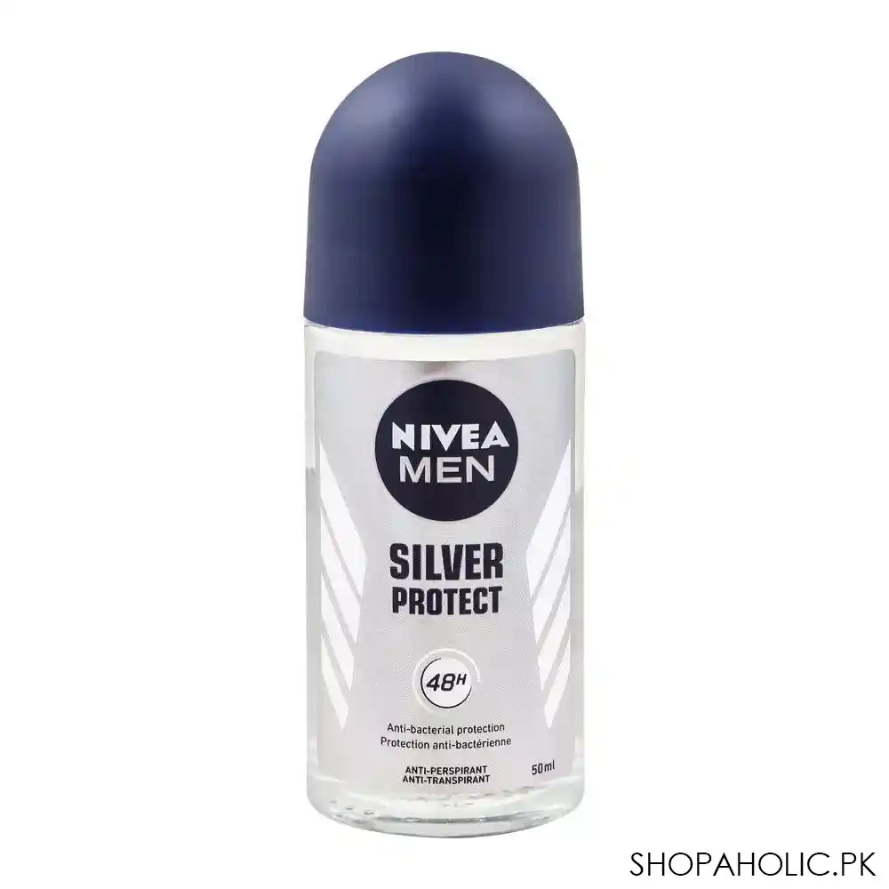 nivea men 48h silver protect anti perspirant roll on deodorant, 50ml main image