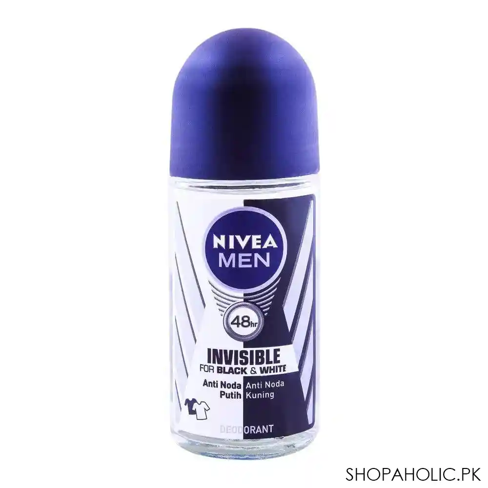 nivea men invisible original roll on, for black & white, 50ml main image