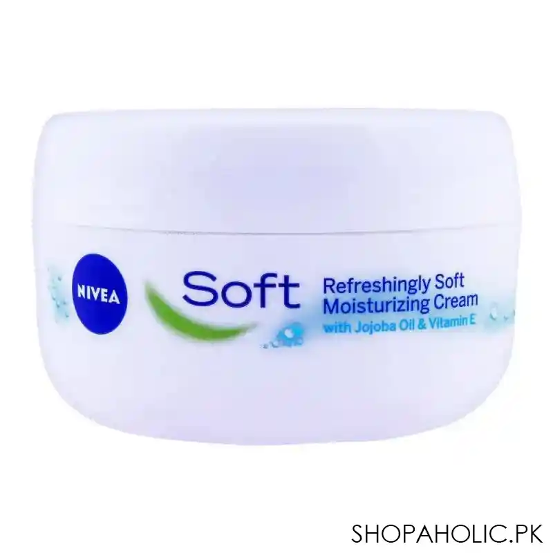 nivea soft refreshingly soft moisturizing cream, jojoba oil + vitamin e, 200ml main image