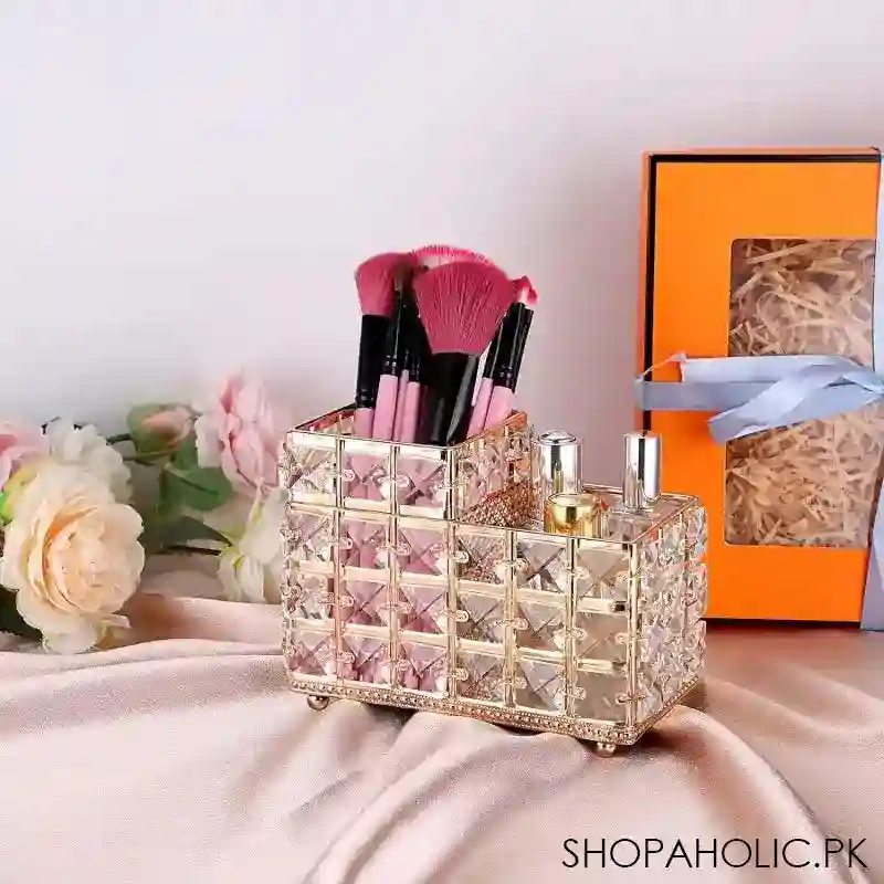 nordic crystal makeup brush holder image2