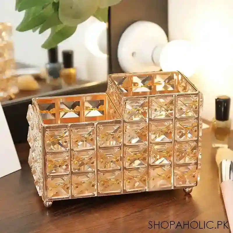 nordic crystal makeup brush holder main image